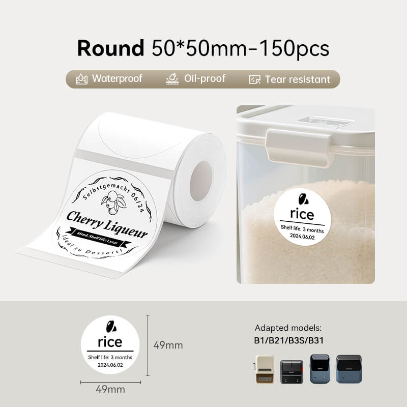 NIIMBOT Round Label Tape for B21, B1, B3S-11