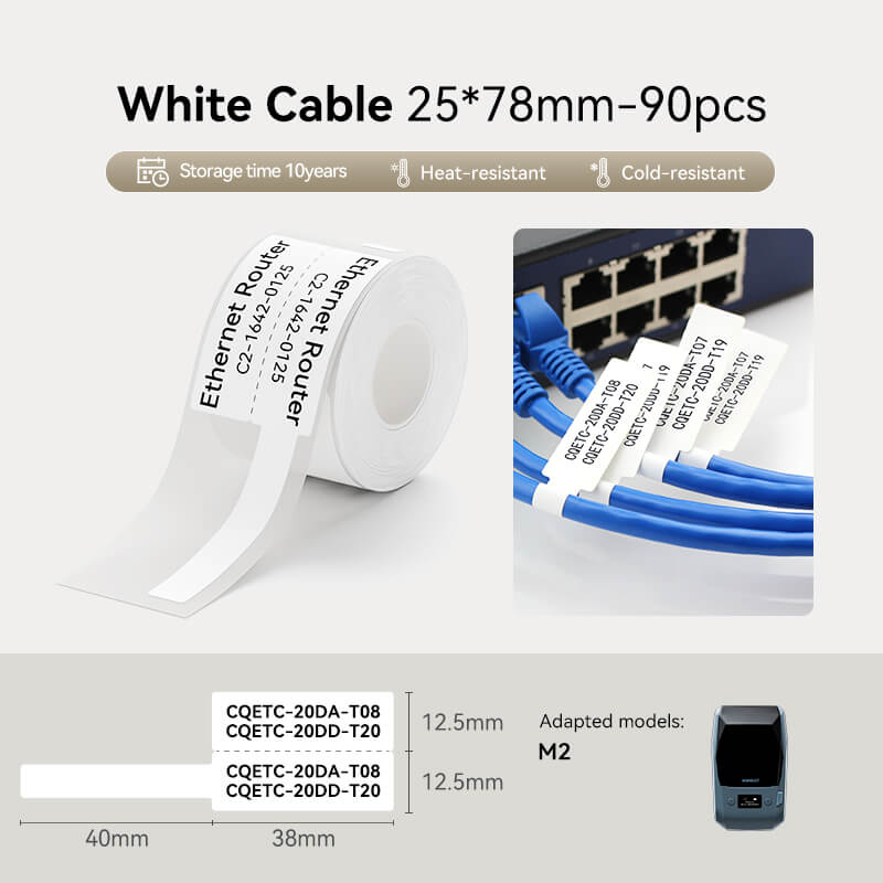 NIIMBOT Thermal Transfer Label Printer Labels for M2, M3-18