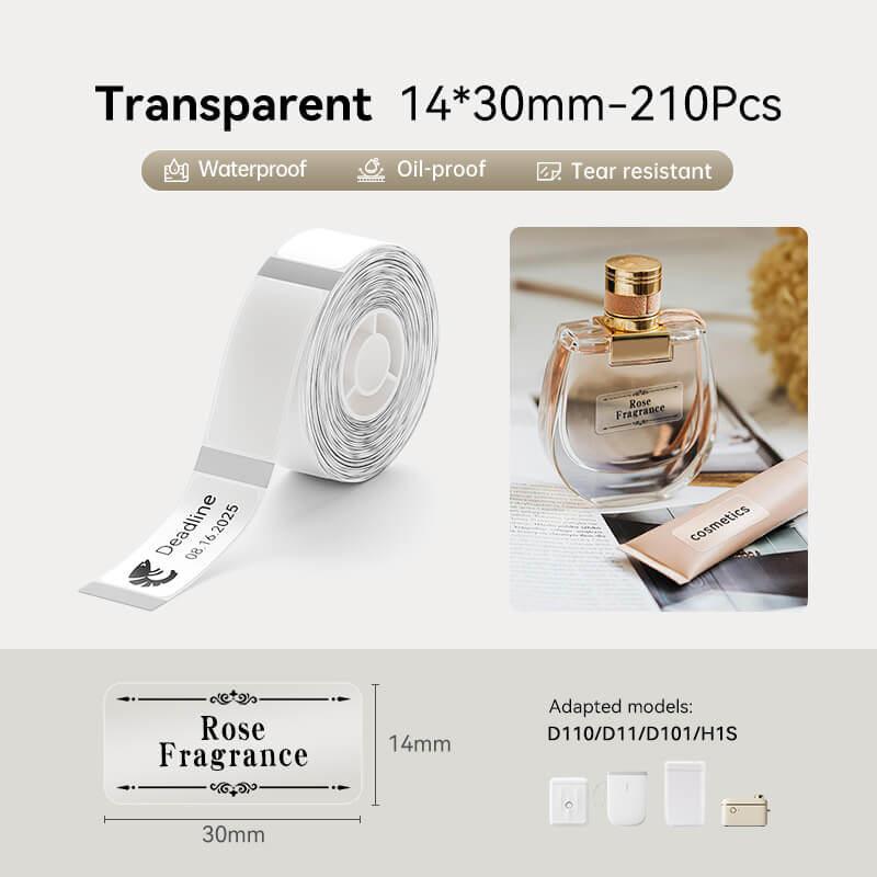 NIIMBOT Transparent Label Tape for D11, D110, D101-12