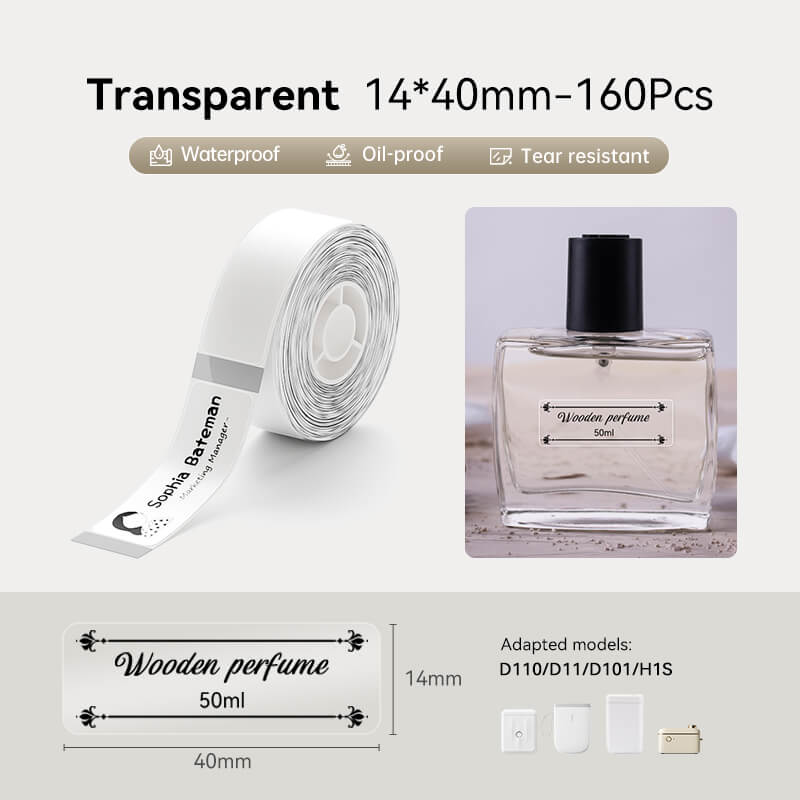 NIIMBOT Transparent Label Tape for D11, D110, D101-14