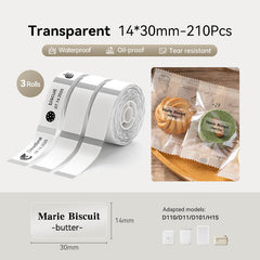 NIIMBOT Transparent Label Tape for D11, D110, D101-16