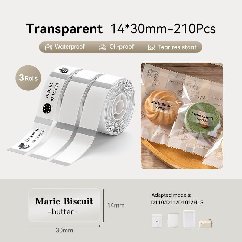 NIIMBOT Transparent Label Tape for D11, D110, D101-16