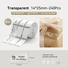 NIIMBOT Transparent Label Tape for D11, D110, D101-15