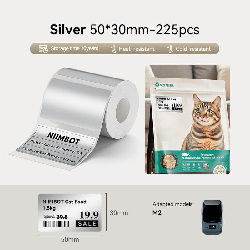 NIIMBOT Thermal Transfer Label Printer Labels for M2, M3-14