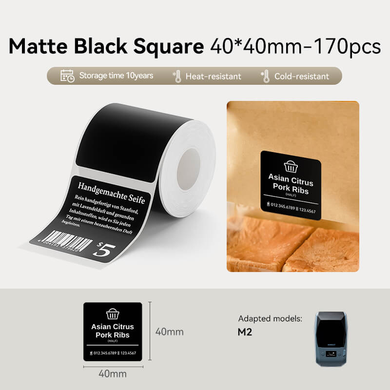 NIIMBOT Thermal Transfer Label Printer Labels for M2, M3-17