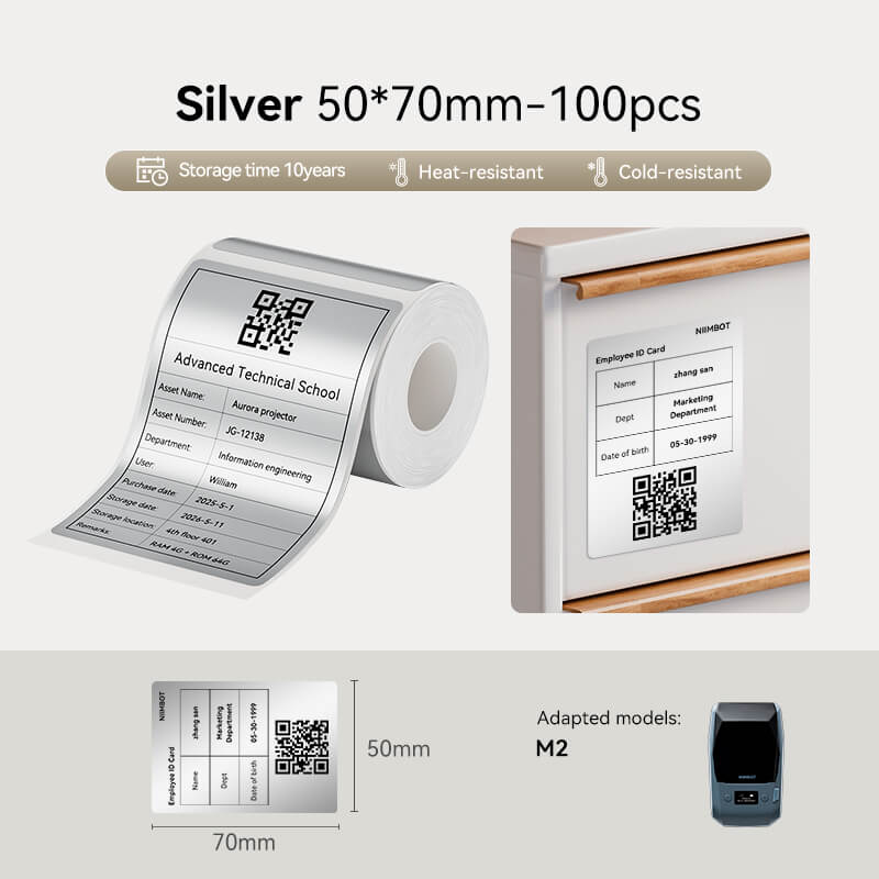NIIMBOT Thermal Transfer Label Printer Labels for M2, M3-20