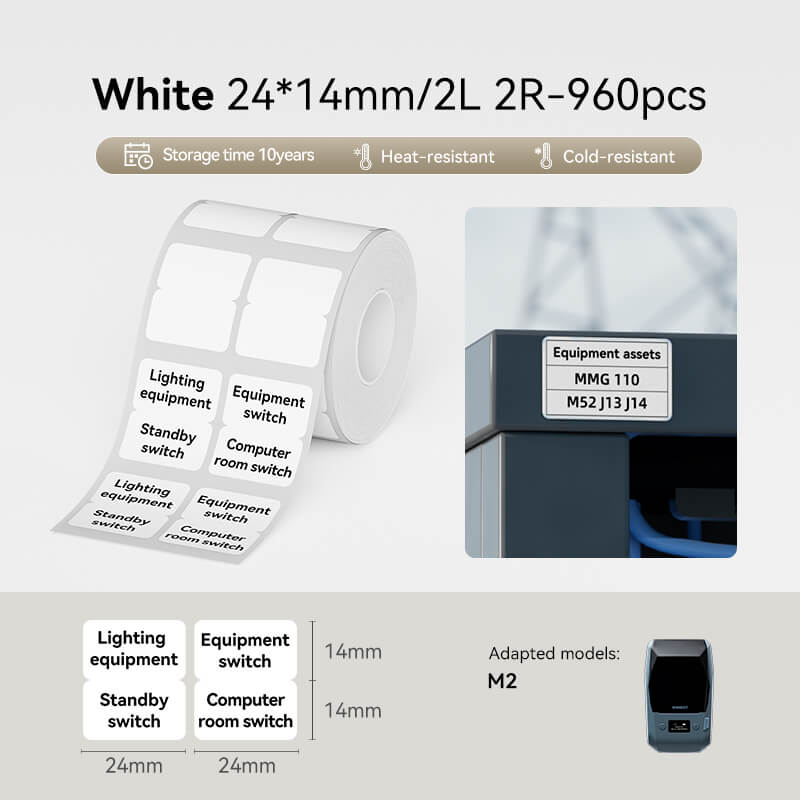 NIIMBOT Thermal Transfer Label Printer Labels for M2, M3-37
