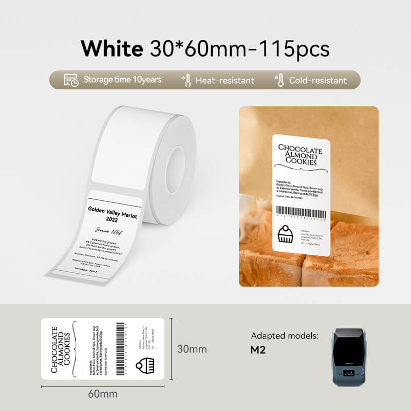 NIIMBOT Thermal Transfer Label Printer Labels for M2, M3-25