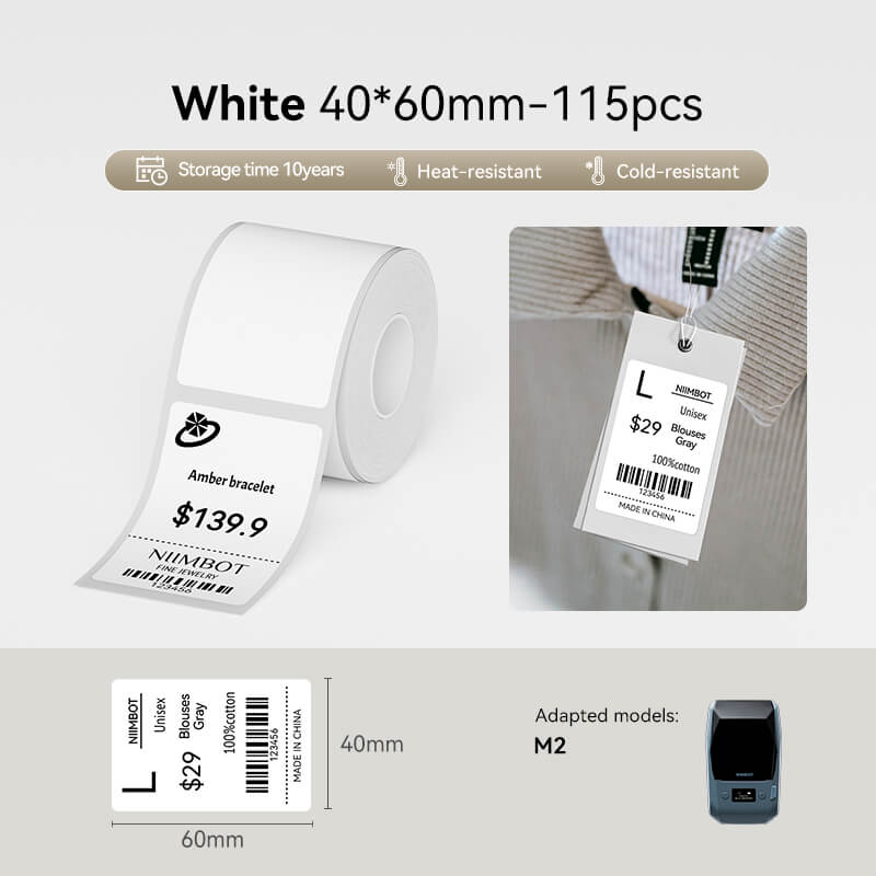 NIIMBOT Thermal Transfer Label Printer Labels for M2, M3-35