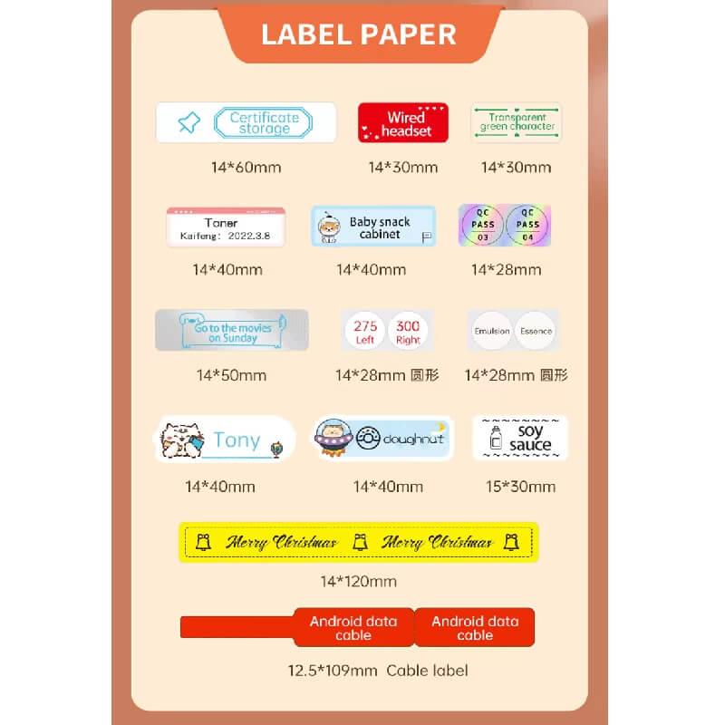 NIIIMBOT label paper style