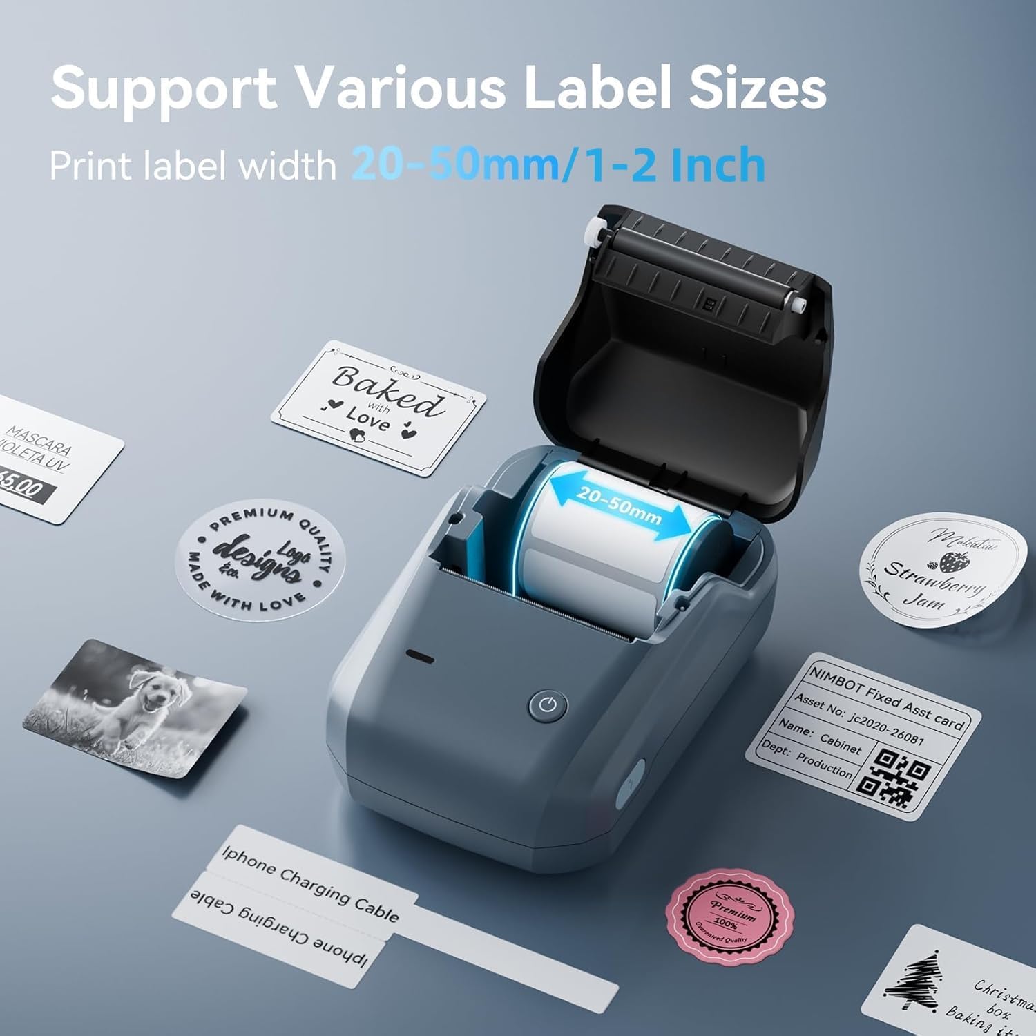 NIIMBOT B1 Label Maker Machine, 2 Inch Bluetooth Thermal Label Printer, Easy to Use-7