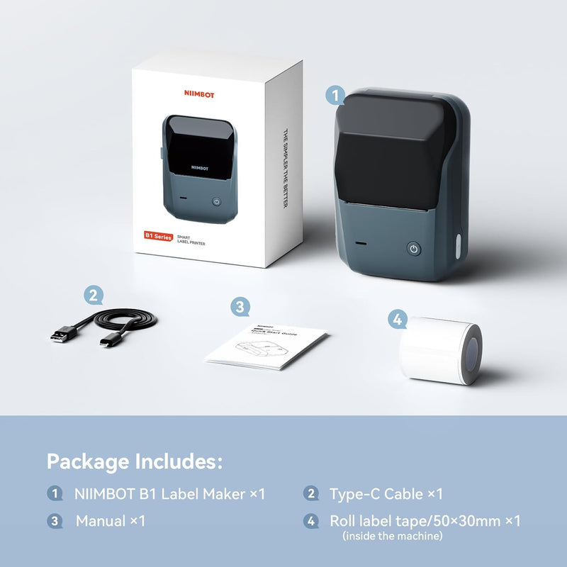 NIIMBOT B1 Label Maker Machine, 2 Inch Bluetooth Thermal Label Printer, Easy to Use-9