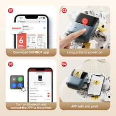 NIIMBOT B1 Pro Label Maker, 300DPI HD Label Printer, Ideal for Notes, Photos, Study and Work-10