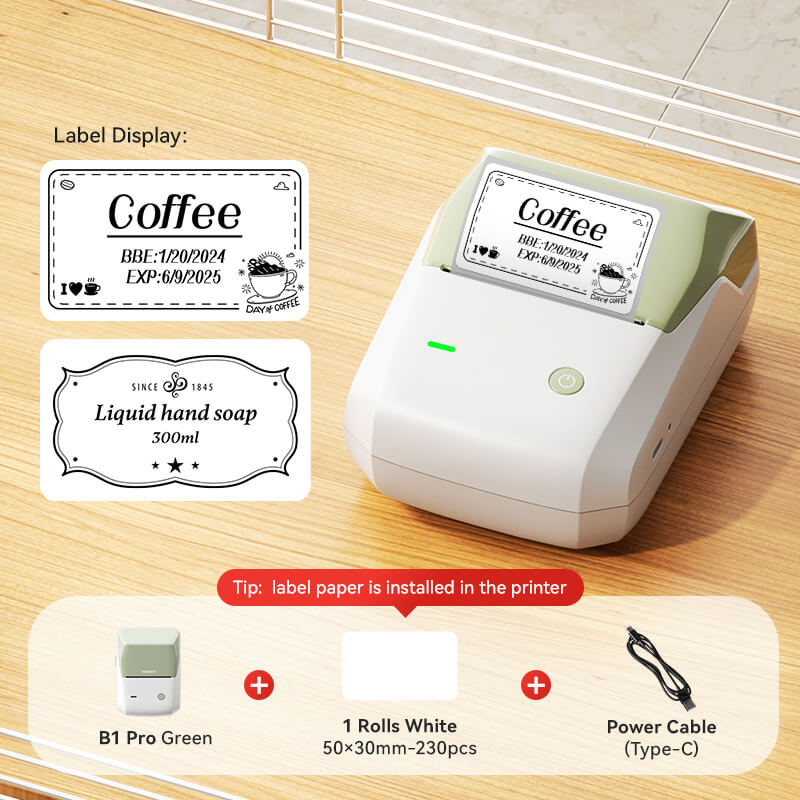 NIIMBOT B1 Pro Label Maker, 300DPI HD Label Printer, Ideal for Notes, Photos, Study and Work-3