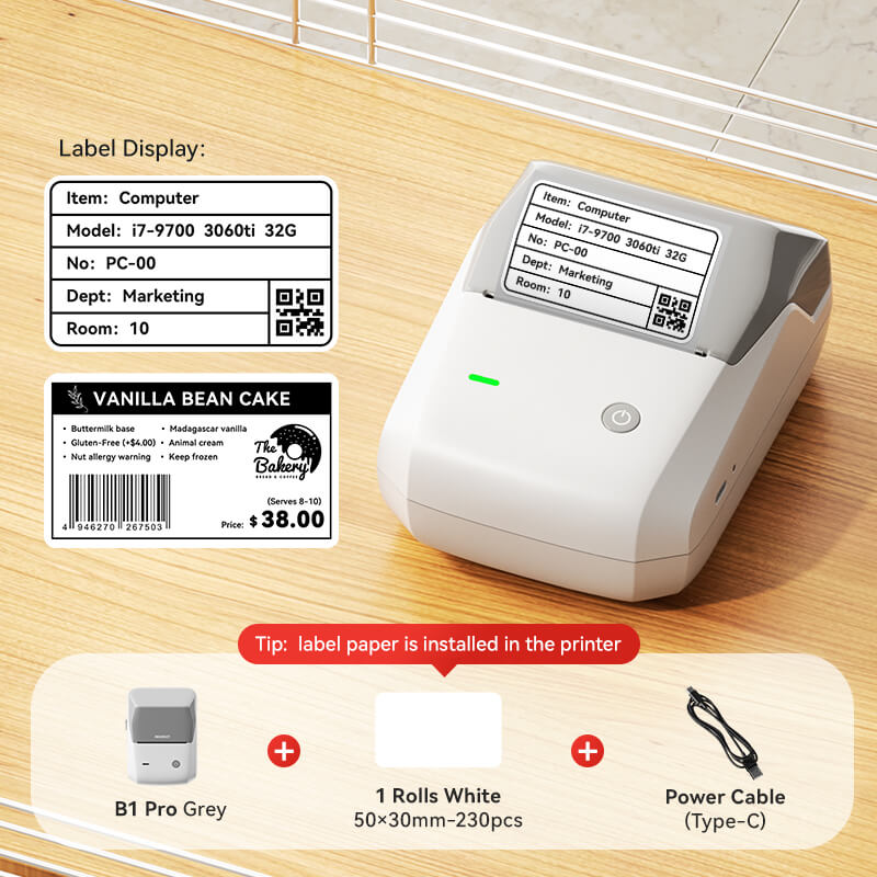 NIIMBOT B1 Pro Label Maker, 300DPI HD Label Printer, Ideal for Notes, Photos, Study and Work-4