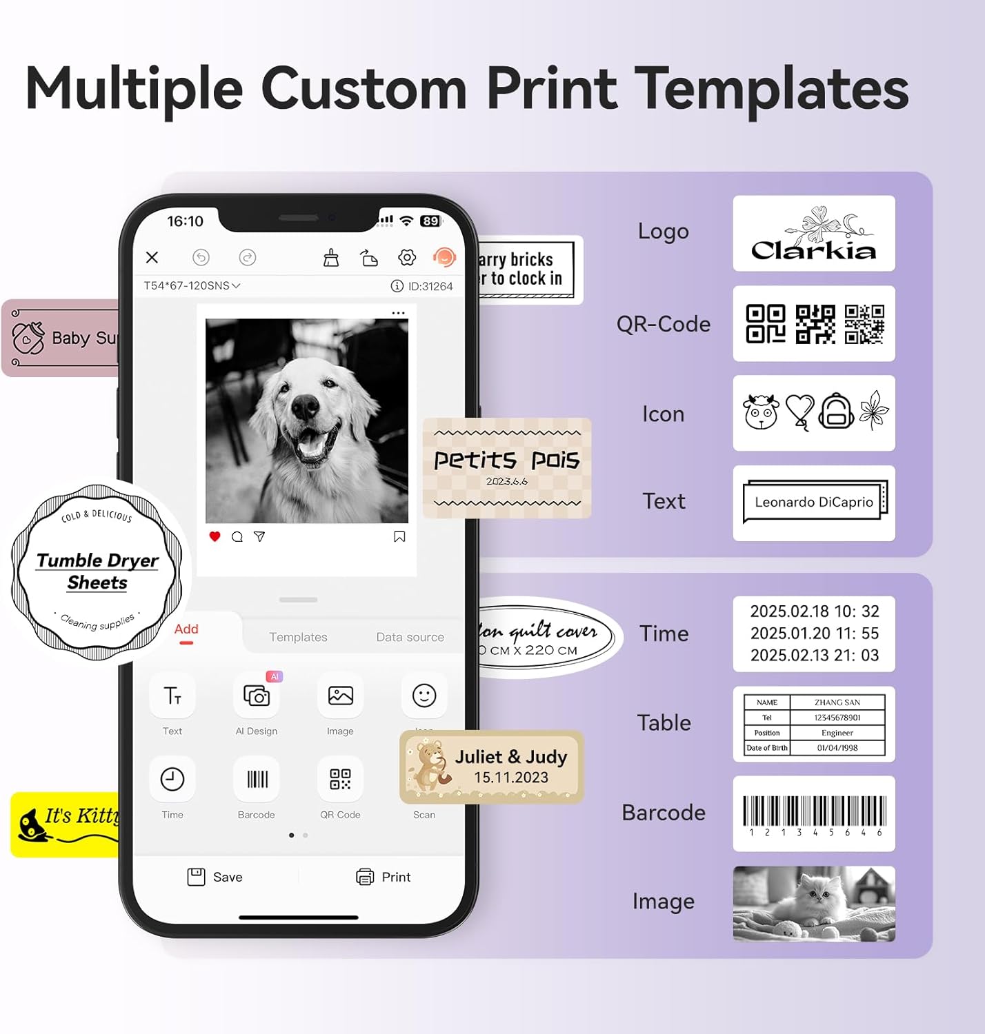 NIIMBOT B21 Pro Label Maker Machine, 2 Inch Bluetooth Mini Thermal Printer Compatible with Android and iOS, Sticker Maker for Crafts, Printing Photos-6