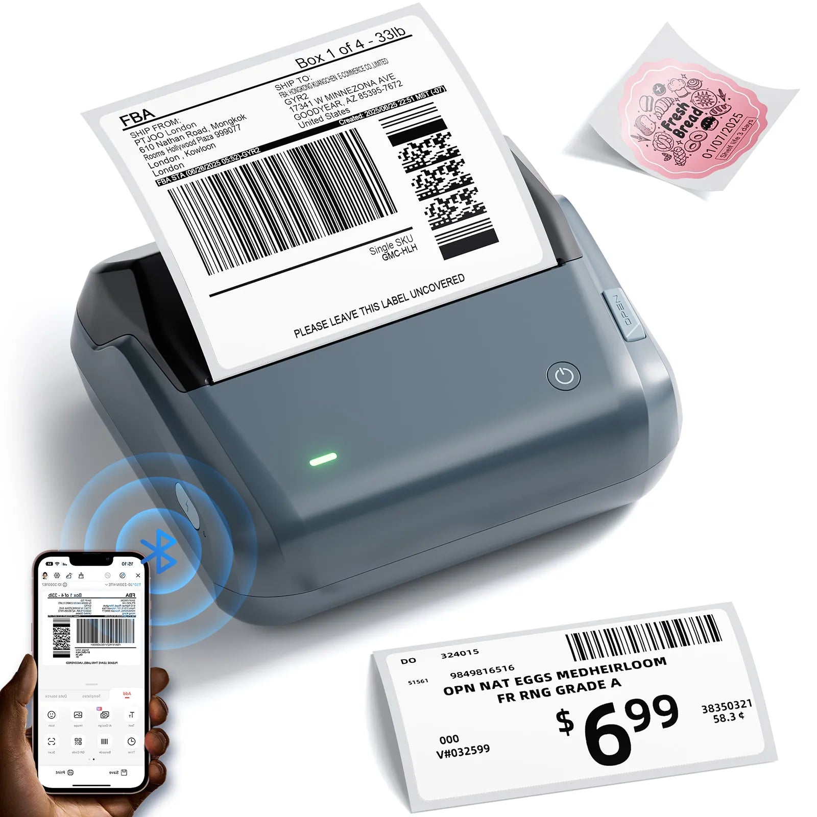 NIIMBOT B4 Inkless Thermal Label Maker for Shipping Label, Idea for bussiness&offices