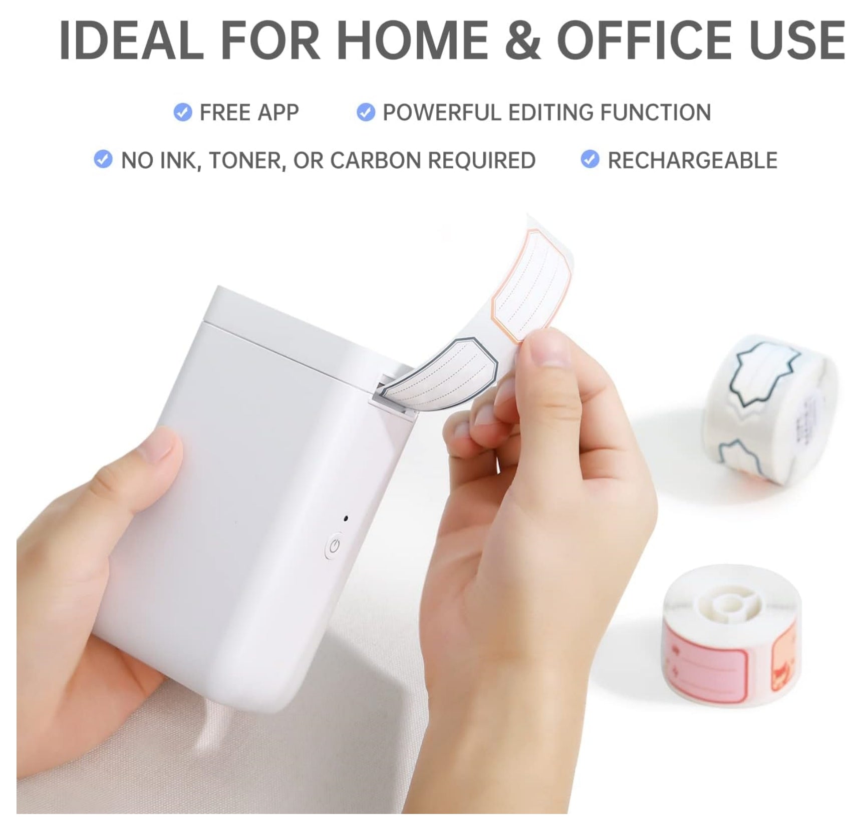 NIIMBOT Label Maker Machine with Tape D101 Label Printer 0.5 to 1 Inch Wide Wireless Connection-3