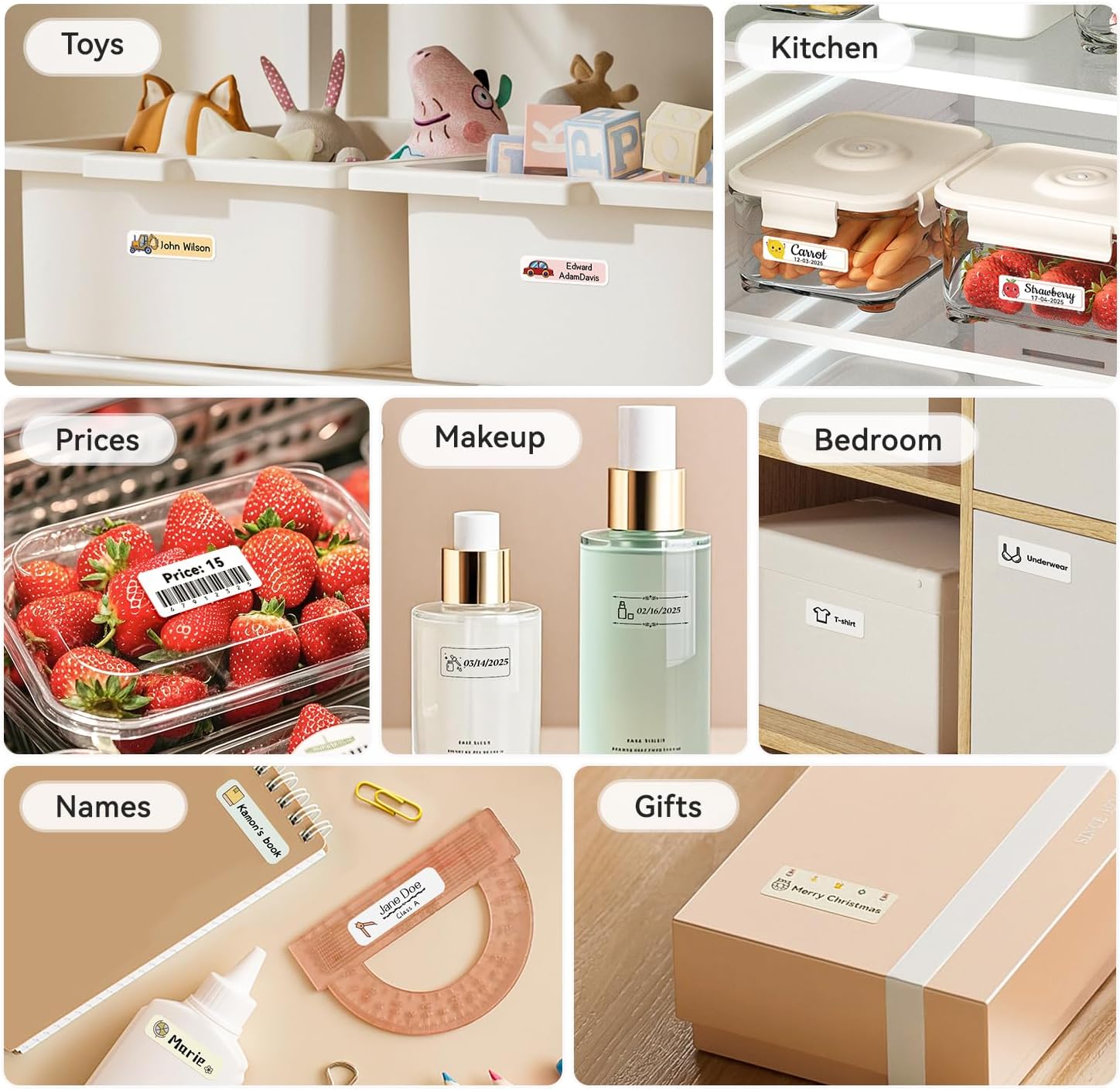 NIIMBOT D110 Upgraded Mini Label Maker, Bluetooh Thermal Inkless Sticker Printer-9