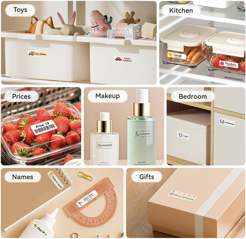 NIIMBOT D110 Upgraded Mini Label Maker, Bluetooh Thermal Inkless Sticker Printer-9