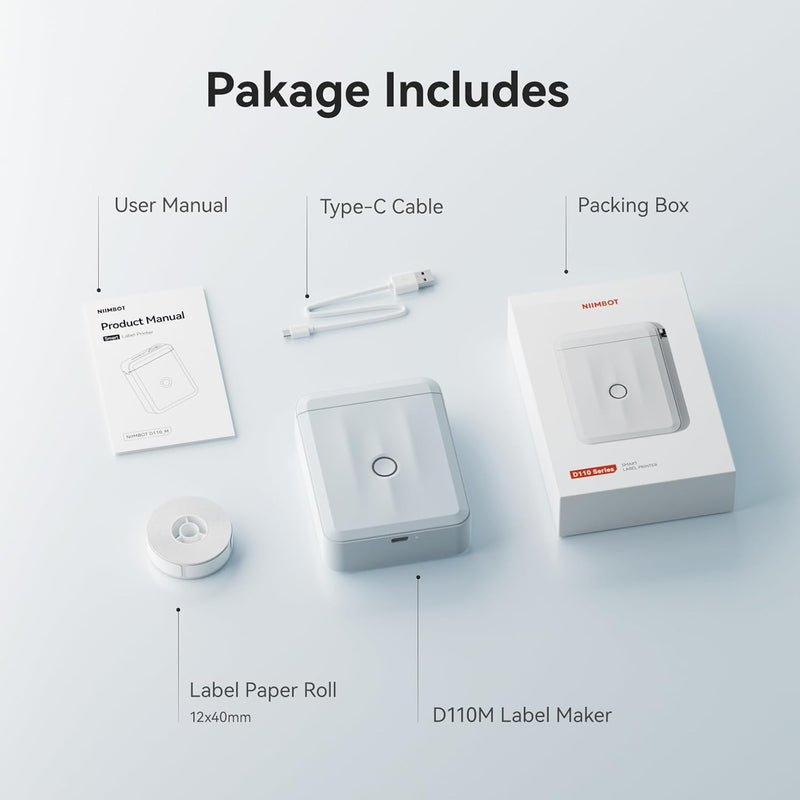 NIIMBOT D110 Upgraded Mini Label Maker, Bluetooh Thermal Inkless Sticker Printer-4