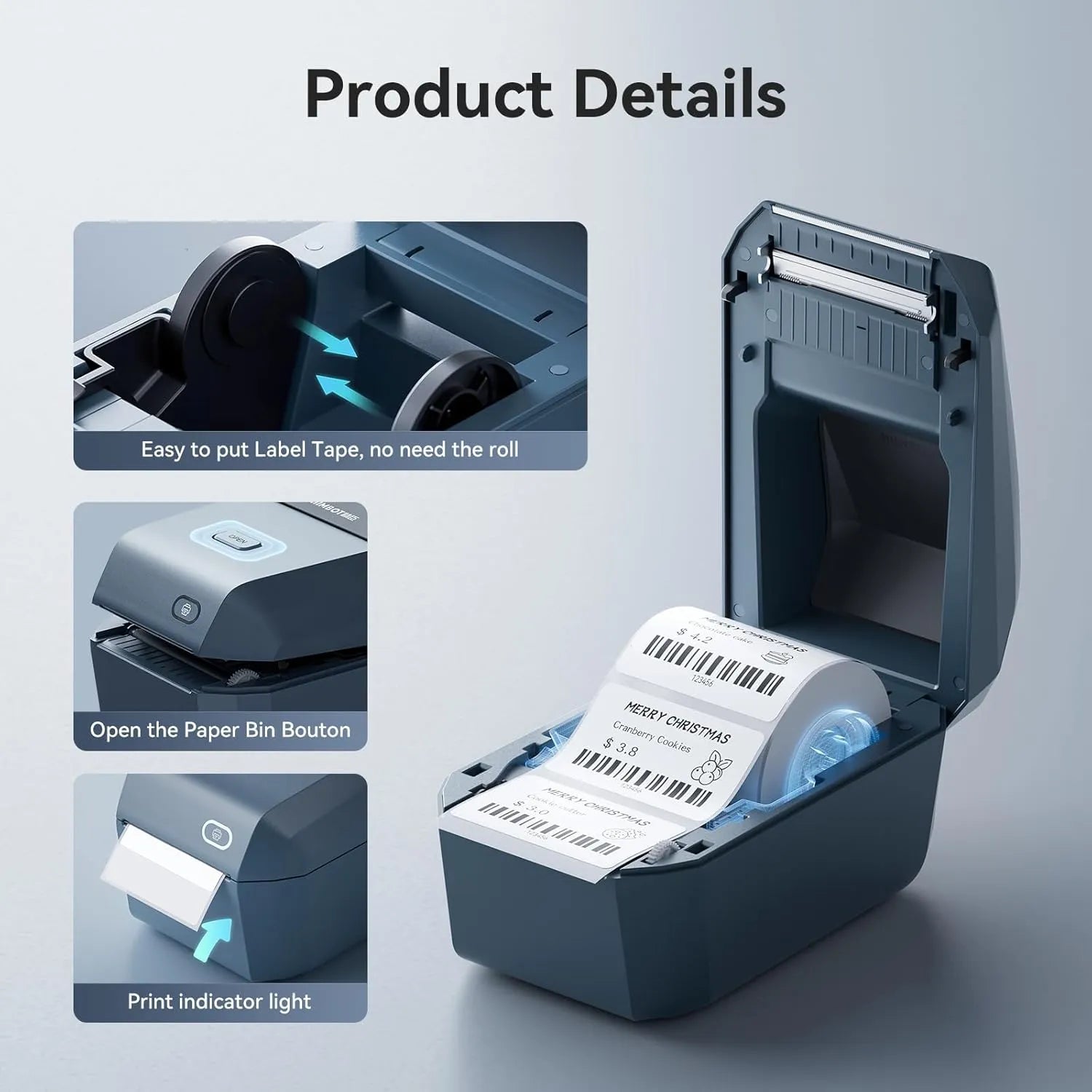NIIMBOT K3 Label Printer, 3 Inch Label Maker with High-Speed, Bluetooth and USB Connection-5