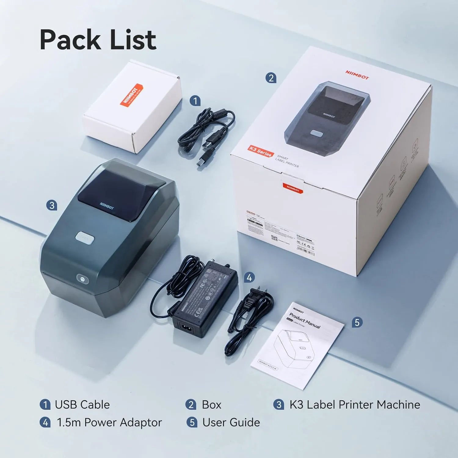 NIIMBOT K3 Label Printer, 3 Inch Label Maker with High-Speed, Bluetooth and USB Connection-9