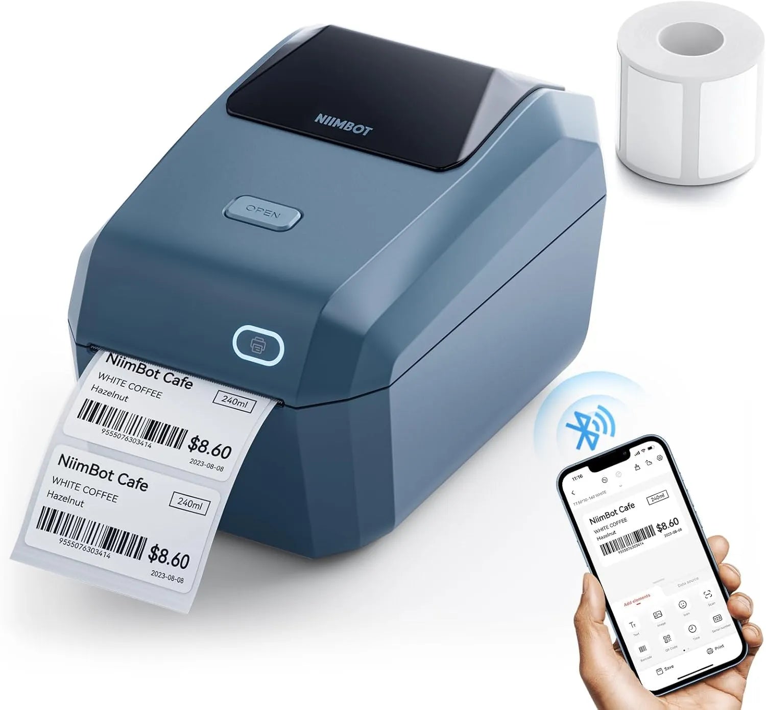 NIIMBOT K3 Label Printer, 3 Inch Label Maker with High-Speed, Bluetooth and USB Connection-1