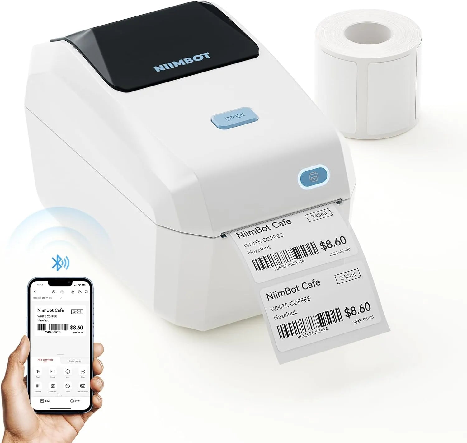 NIIMBOT K3 Label Printer, 3 Inch Label Maker with High-Speed, Bluetooth and USB Connection-10