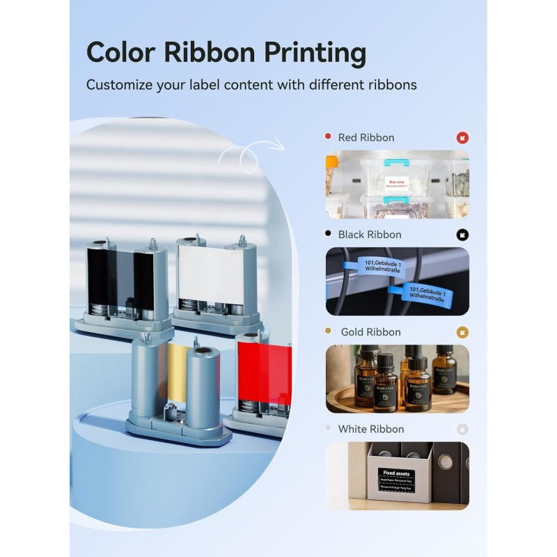 NIIMBOT M2 Label Maker with Tape 2Inch Thermal Transfer Support Color Ribbon Printing Bluetooth Sticker Printer-6