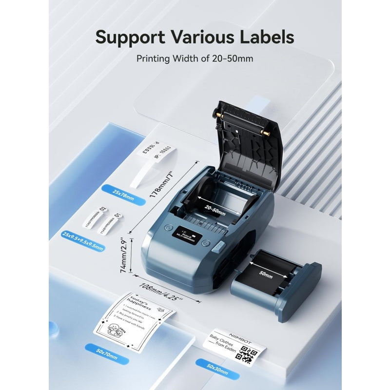 NIIMBOT M2 Label Maker with Tape 2Inch Thermal Transfer Support Color Ribbon Printing Bluetooth Sticker Printer-10