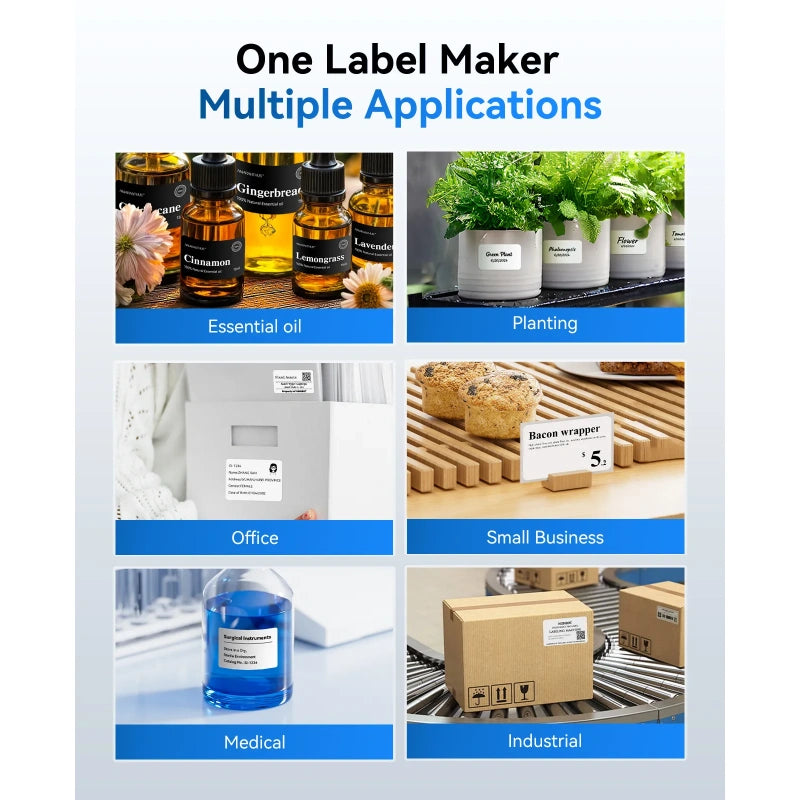 NIIMBOT M3 Label Maker Machine with Tape, 3'' Bluetooth Thermal Transfer Sticker Printer-6