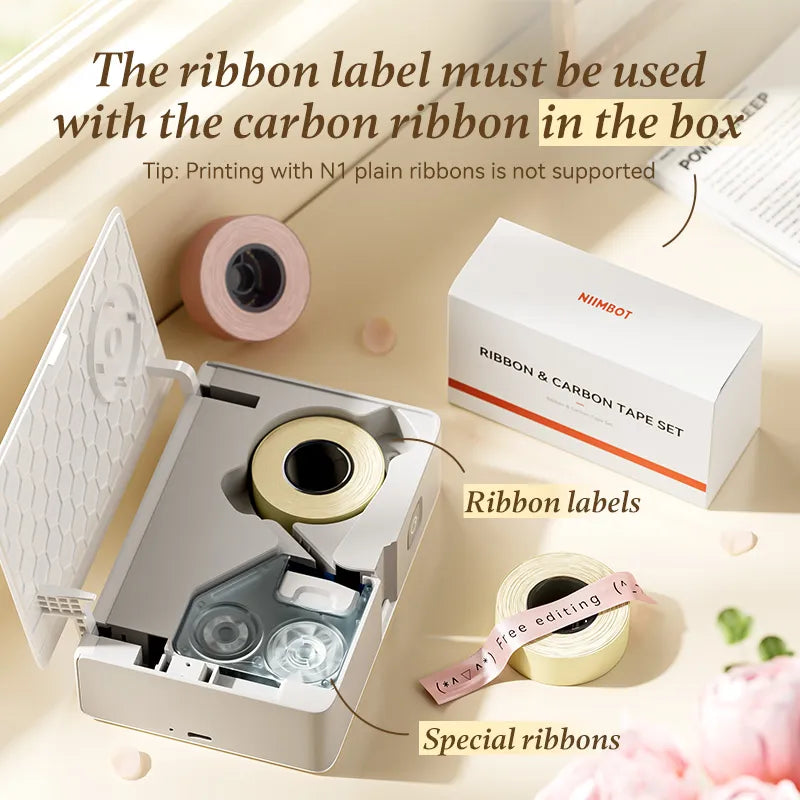 NIIMBOT N1 Beige Satin Ribbon