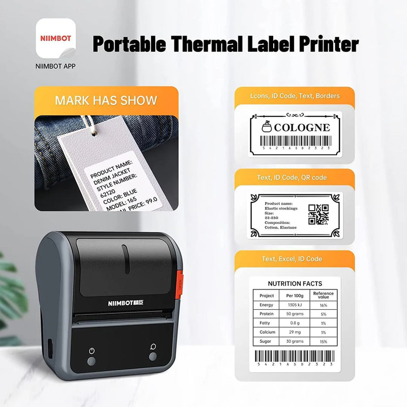 NIIMBOT B3S Thermal Label Printer - Streamline Labeling and Receipt Printing-3