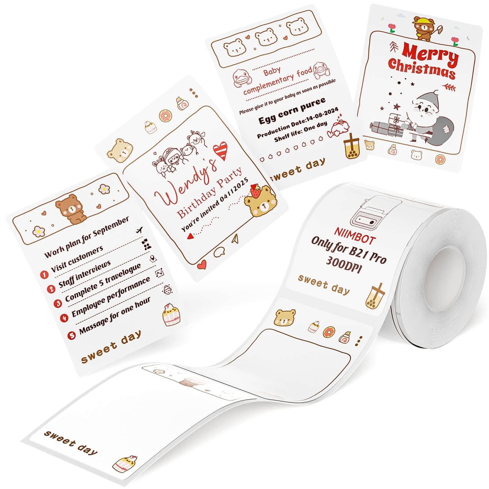 NIIMBOT Photo Papers or Red&Black Labels Only for B21 Pro/B1 Pro-15