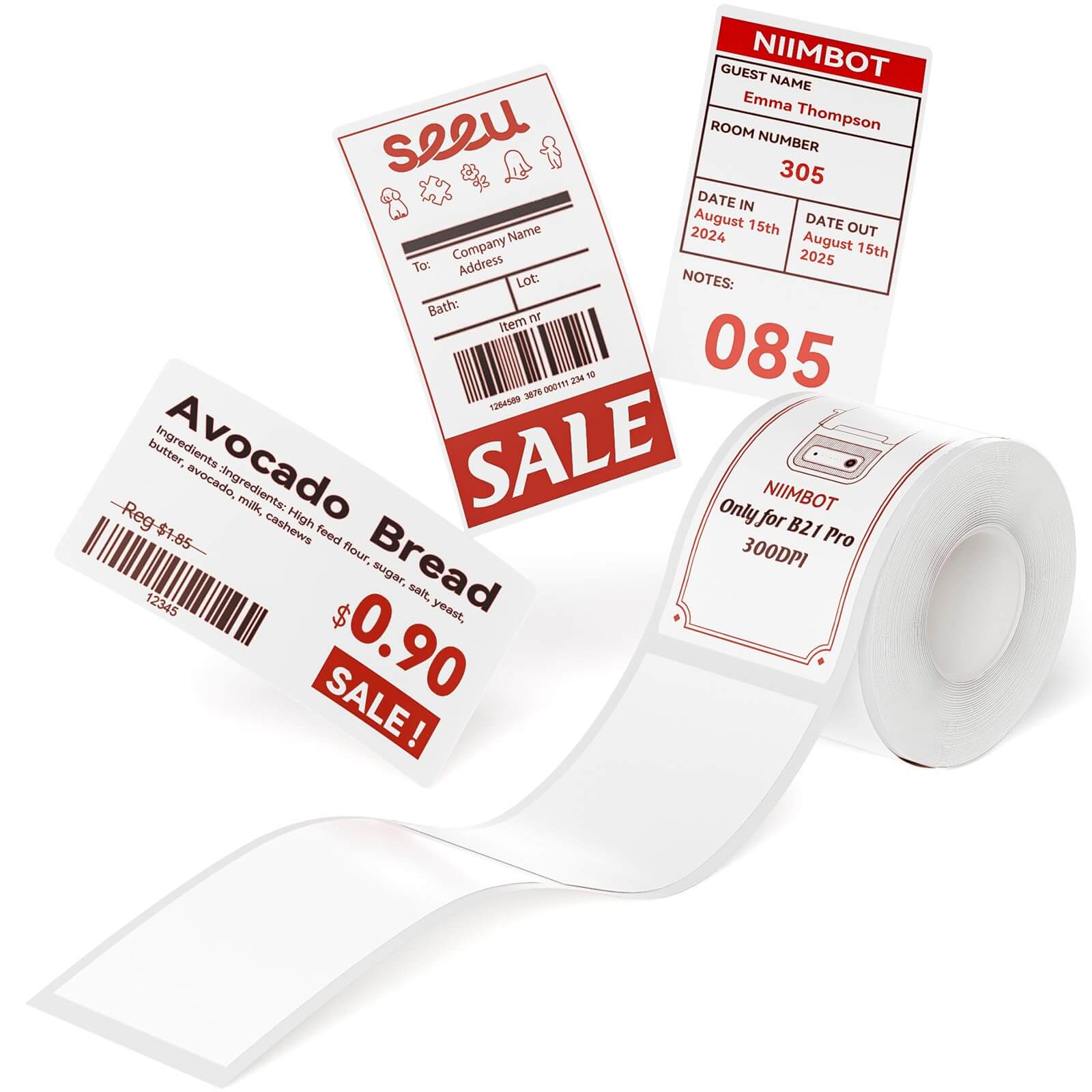 NIIMBOT Photo Papers or Red&Black Labels Only for B21 Pro/B1 Pro-35