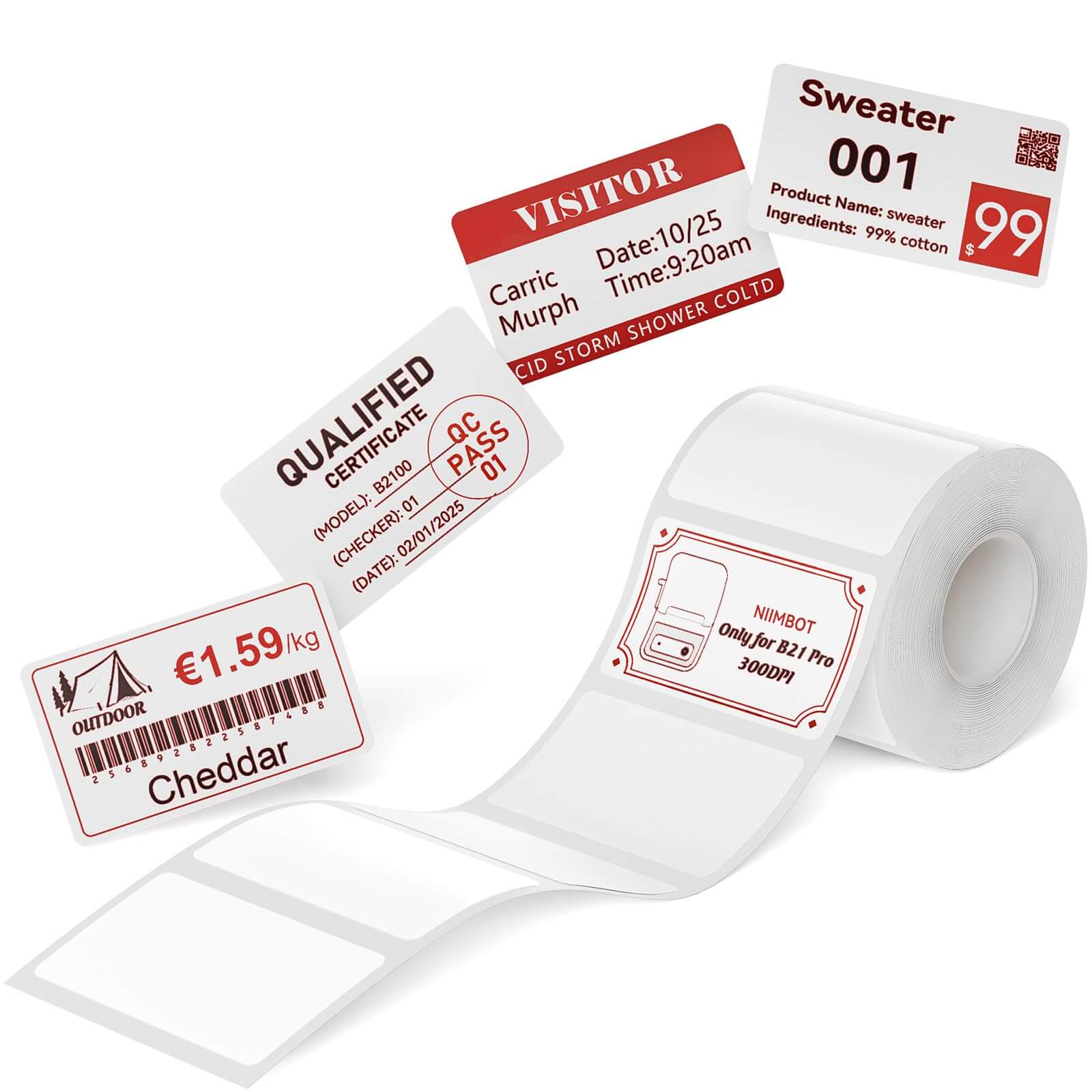 NIIMBOT Photo Papers or Red&Black Labels Only for B21 Pro/B1 Pro-33